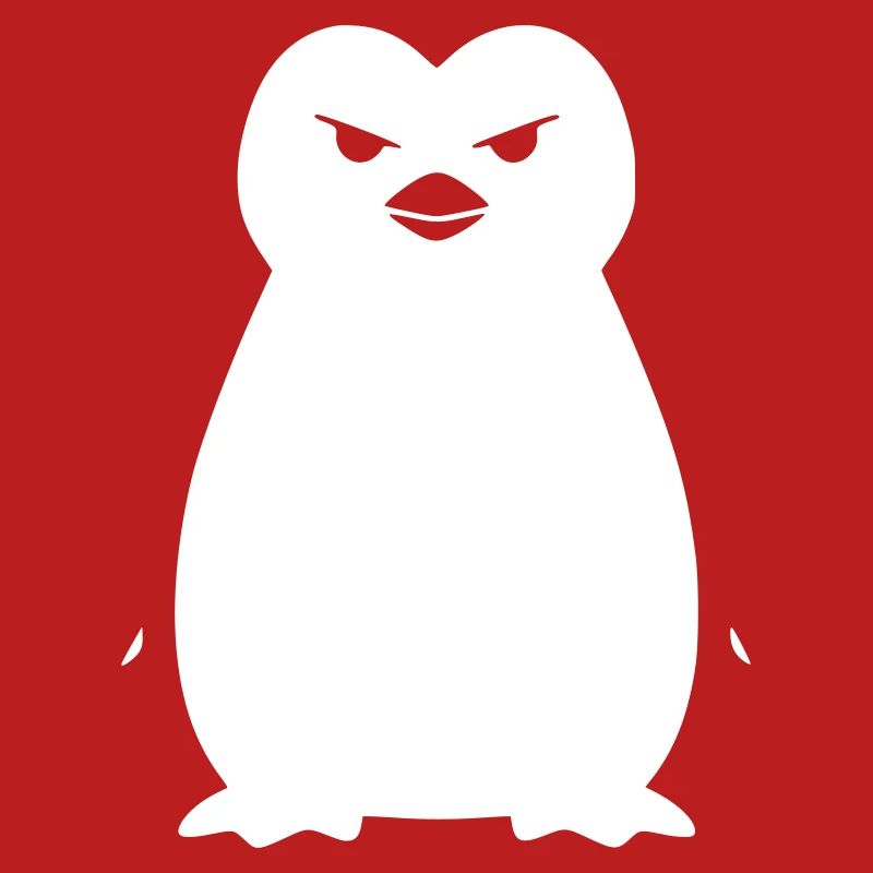 Pinguin Stencil: Boldes Grunge-Statement