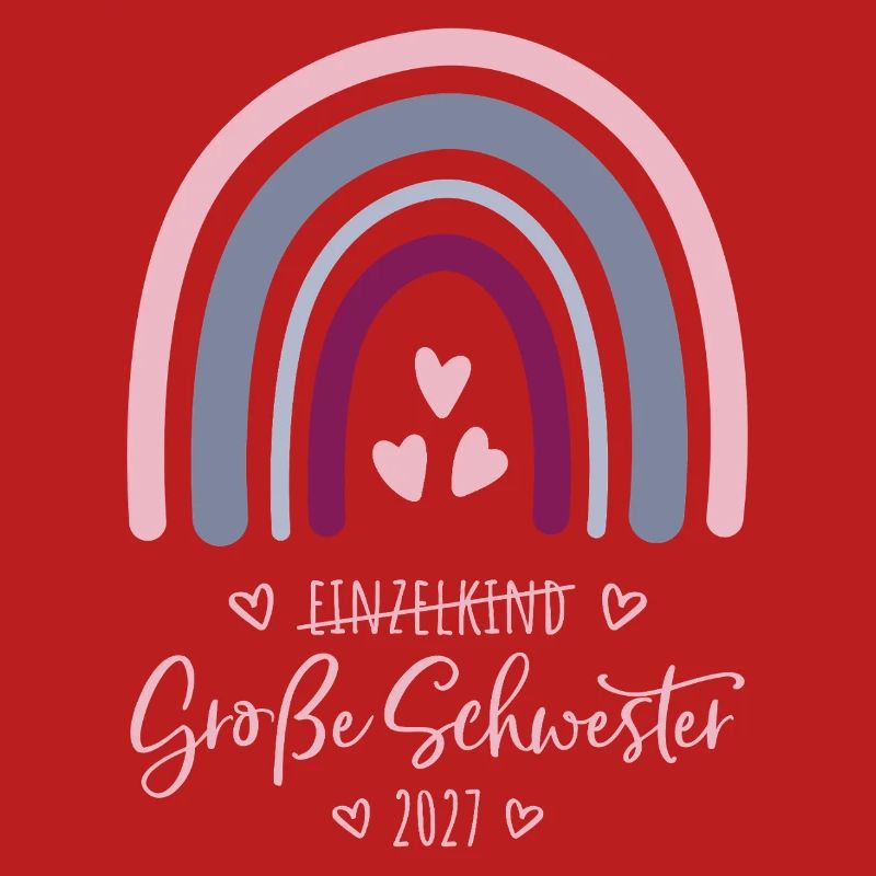 Große Schwester 2027 Boho Regenbogen
