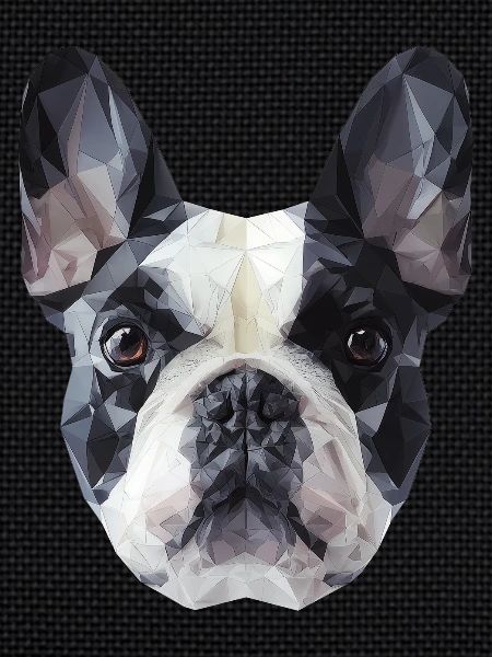 Bouledogue français Low Poly Design