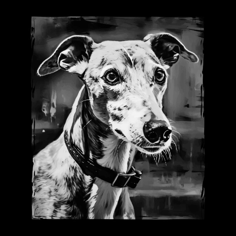 Greyhound Dog Portrait