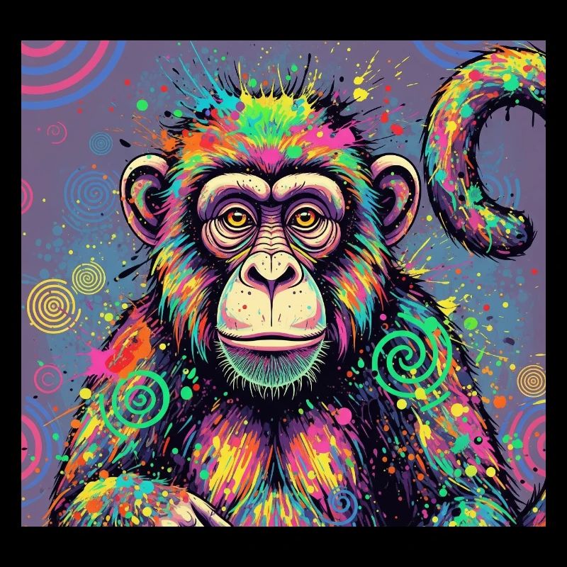 Psychedelisches Affen Design