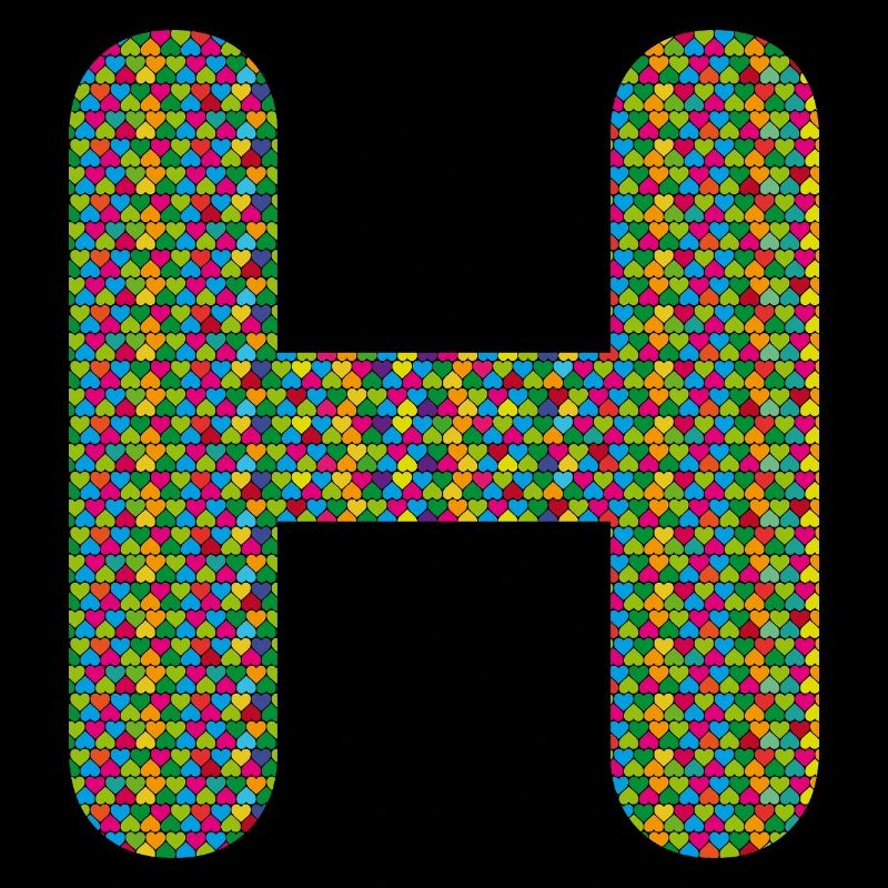 Coeur coloré H Design - Unique et élégant !