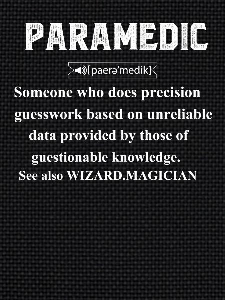 Paramedic Definition Funny
