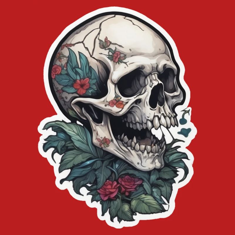 Tattoo Print Skull Design