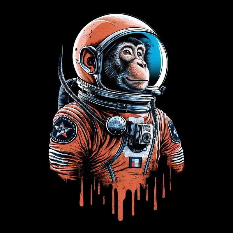 Le singe de l’espace explore l’univers