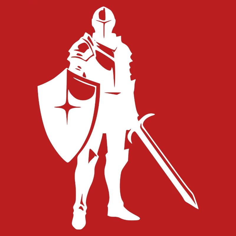 Noble chevalier avec épée et bouclier
