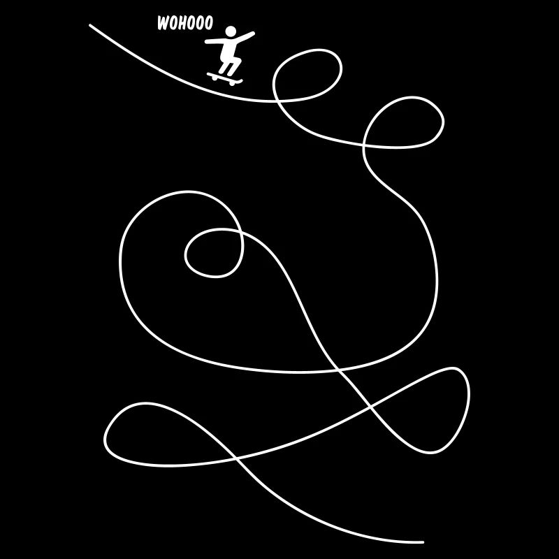 Skateboarder macht Looping Geschenk