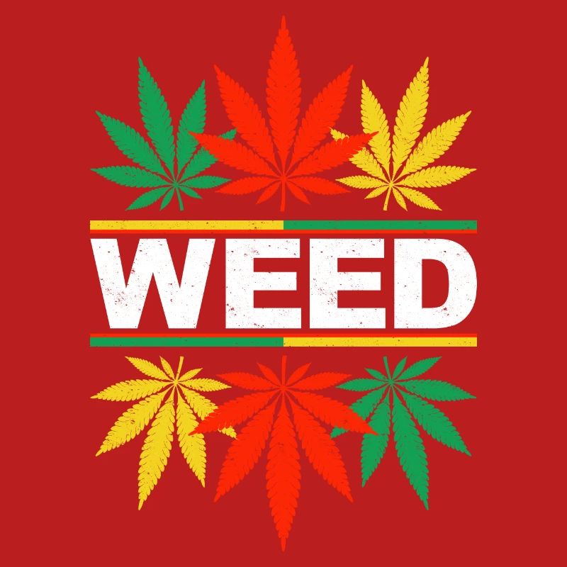Vibrant Cannabis Leaf Pattern Design