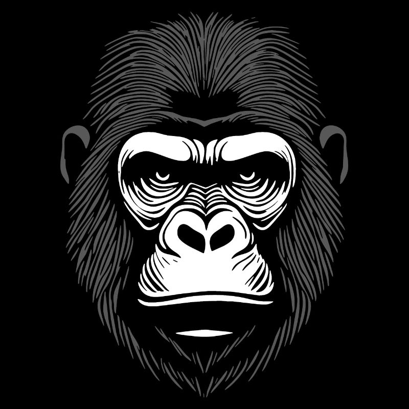 Mächtiger Gorilla Kopf