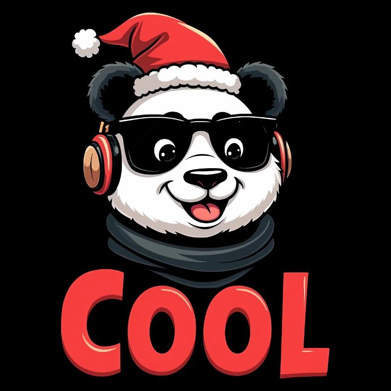 cool panda christmas