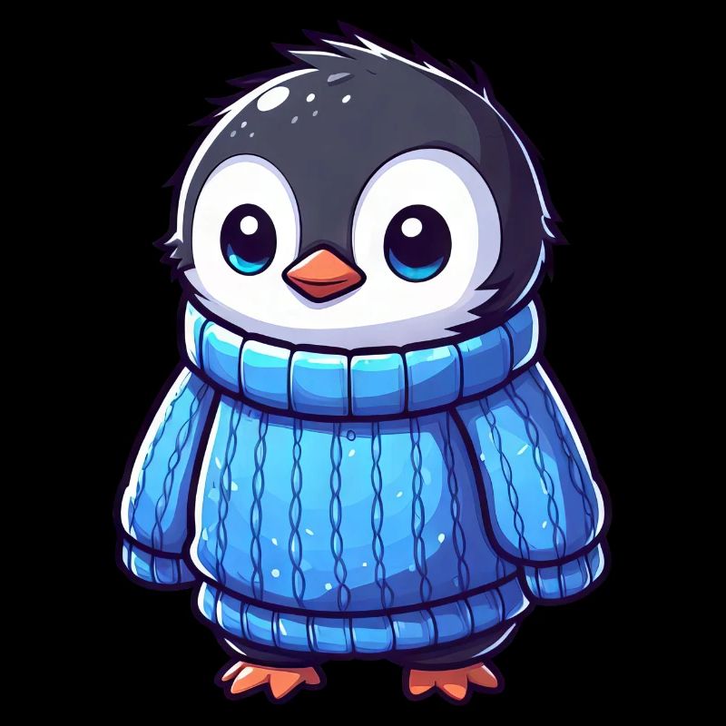 Cute Penguin Cartoon Clothes Humorous