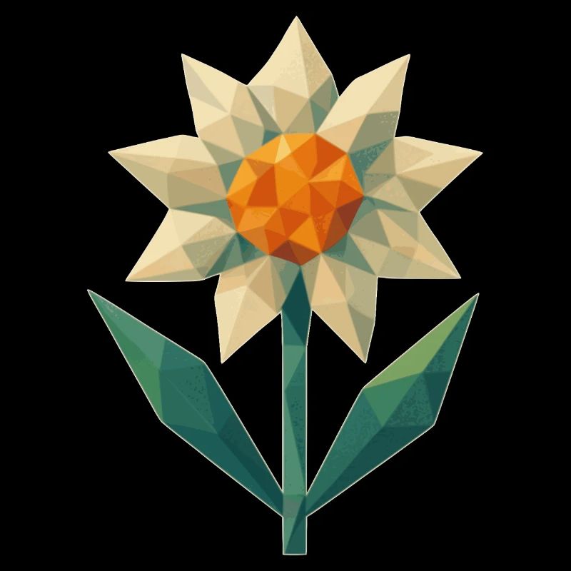 Geometrische Blume - Edelweiss