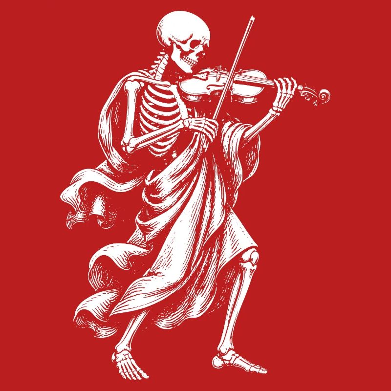 Squelette joue du violon