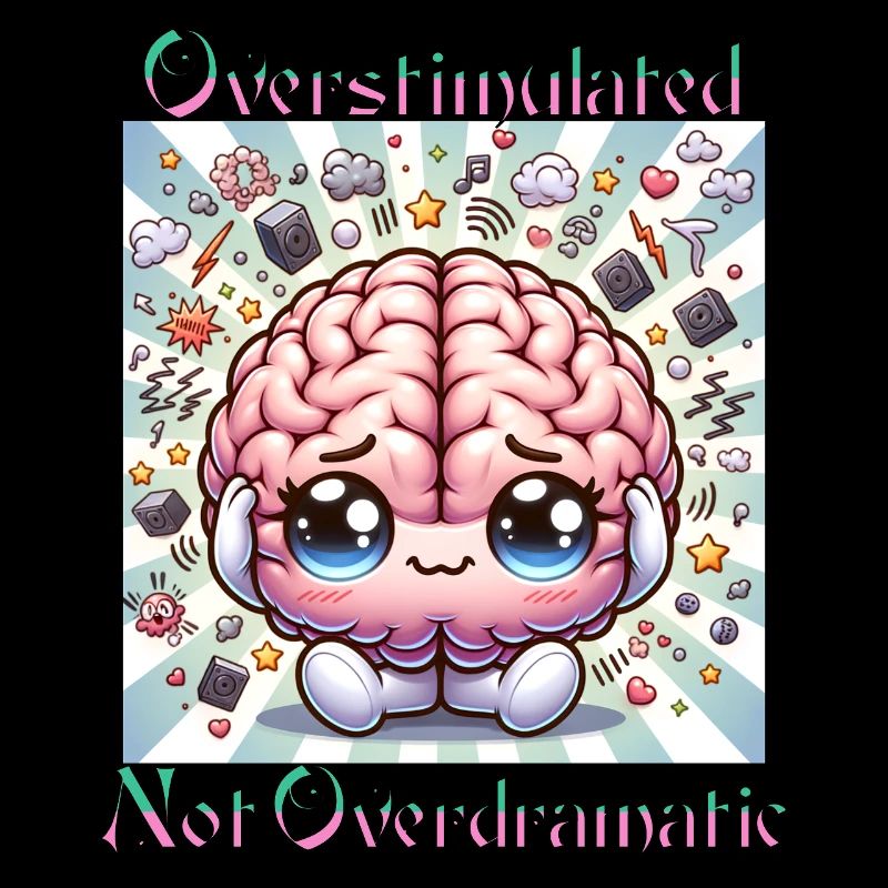 Surstimulé - Conception cérébrale mignonne