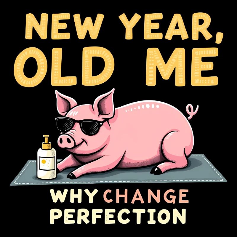 Cochon drôle - Design du Nouvel An