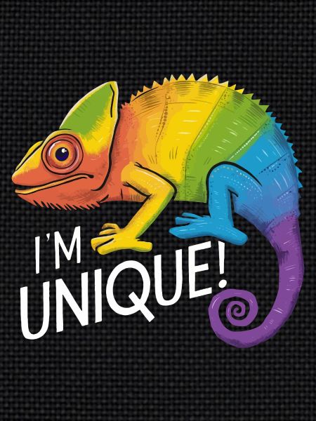 caméléon vibrant « I’m Unique ! »