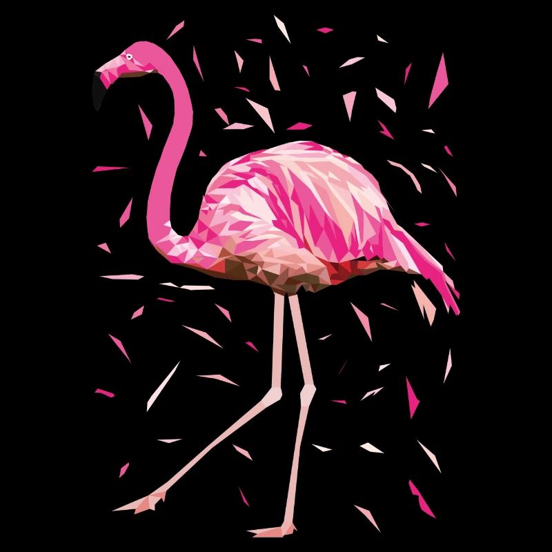 Flamingo Poly Federn pink rosa Vogel Sommer