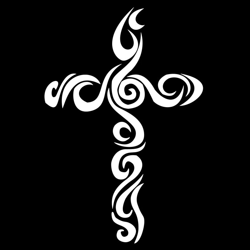 squiggle cross with outlines
