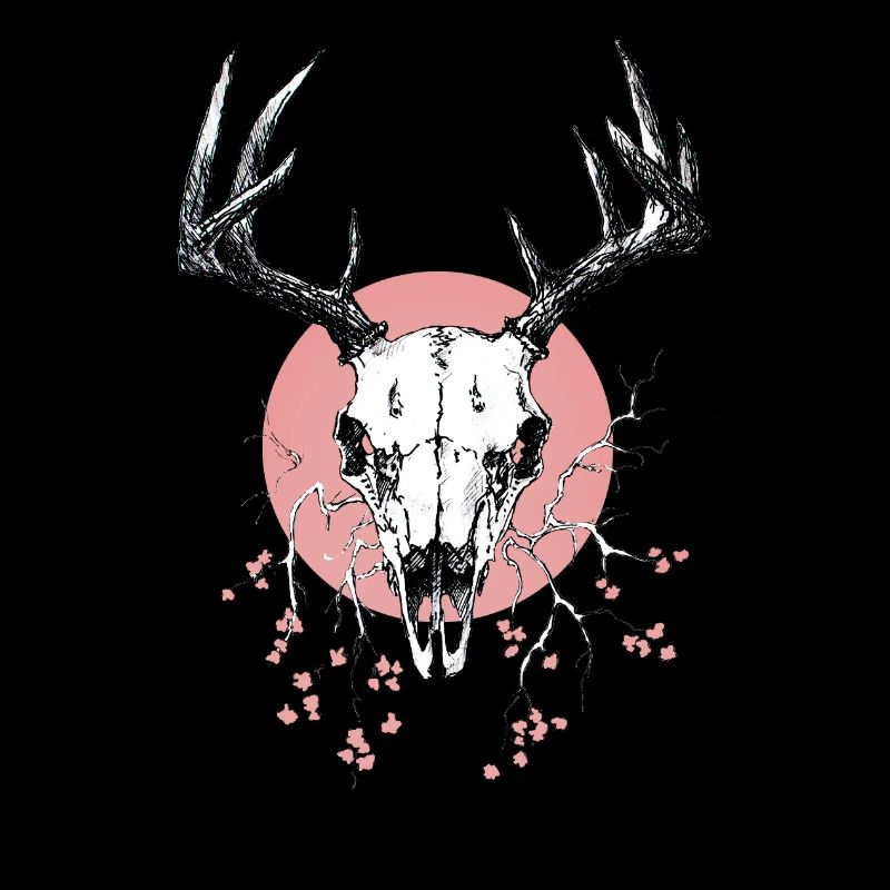 deer skull (pink)