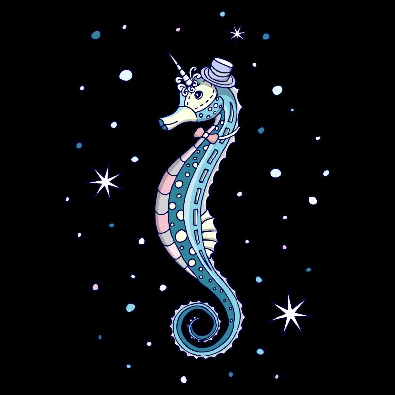 Motif mignon hippocampe