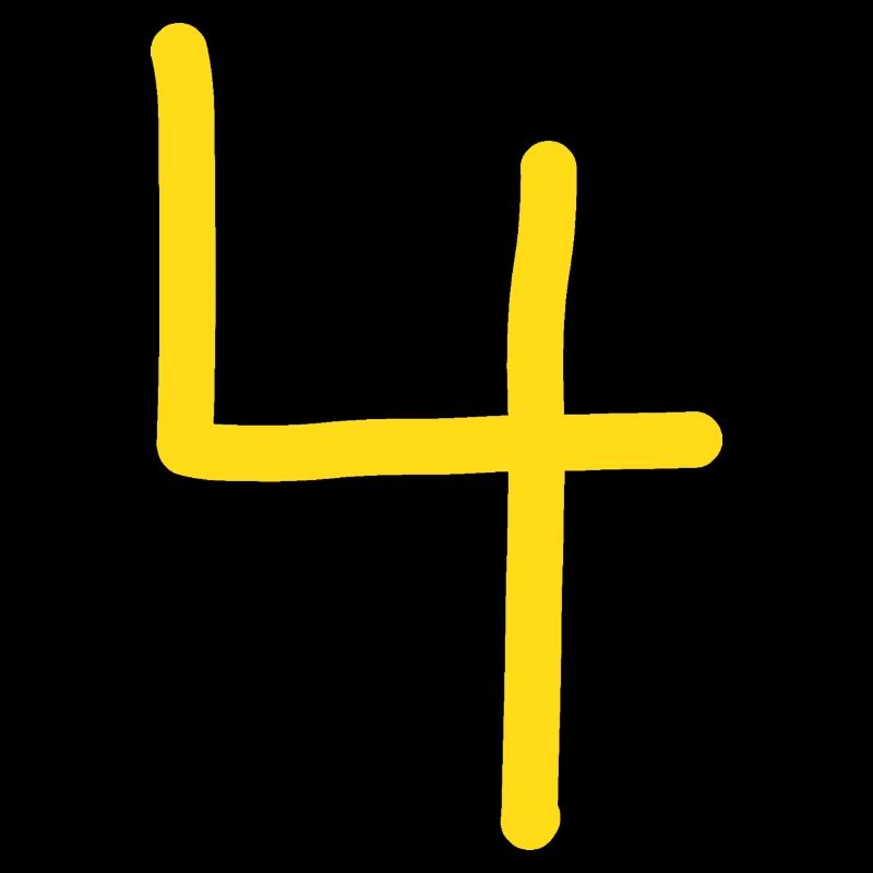 4 Nummer vier Zahl Geburtstag