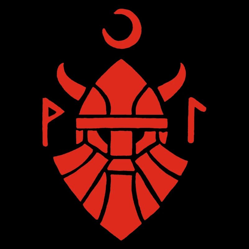 Rotes Wikinger-Krieger-Symbol