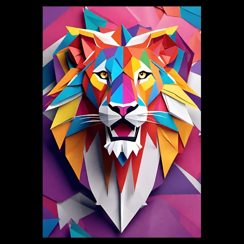 Sunset Monarch: Sculpted Lion Majesty