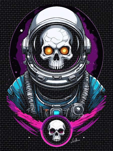 Astronaut Space Skull