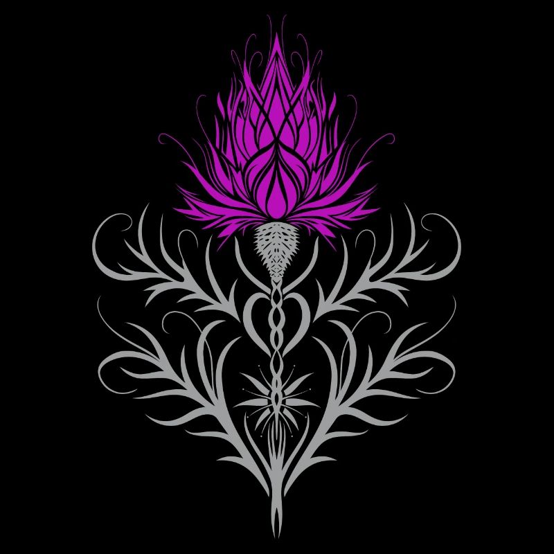 Distel Tattoo Scottish Thistle Botanical Art