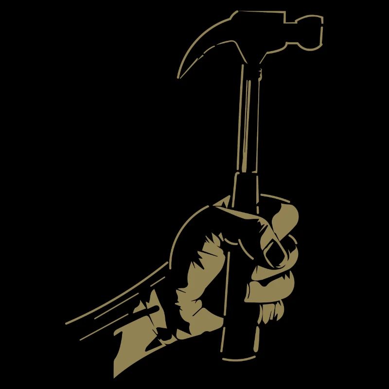 Zimmerer Hammer Silhouette Minimalistisch