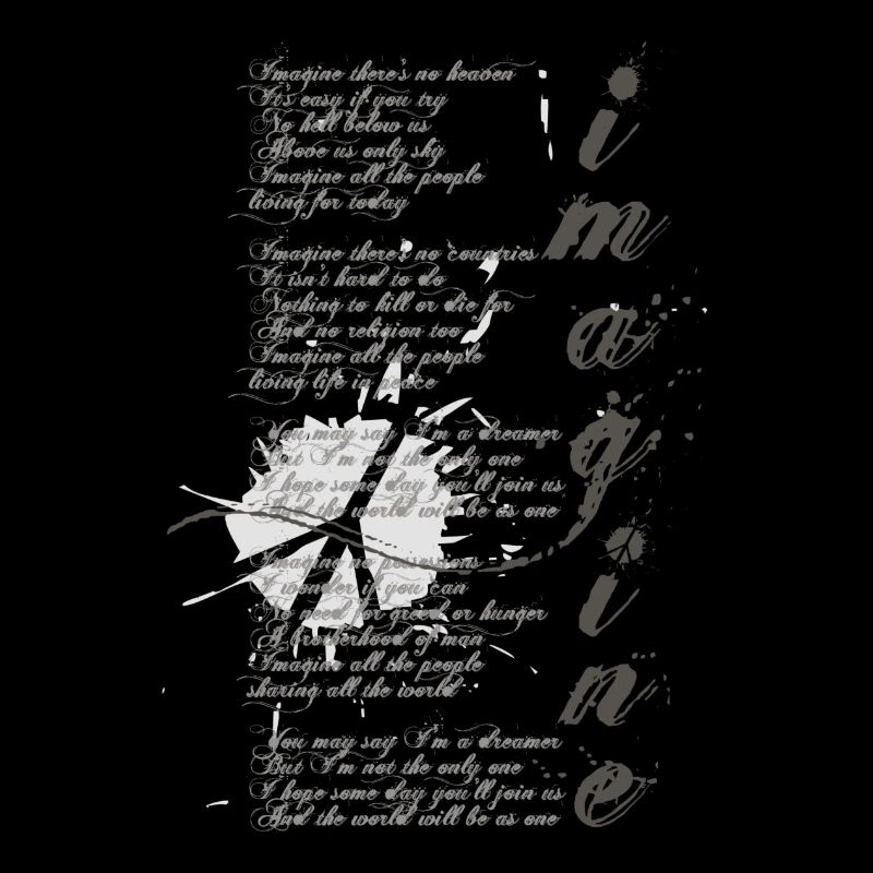 Imagine - Signe de paix graphique et paroles