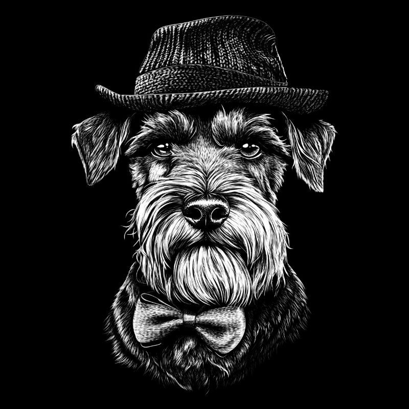Schnauzer Chapeau Chien Chien Schnauzer moyen