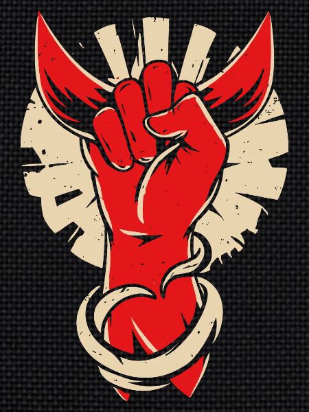 Devil horns hand