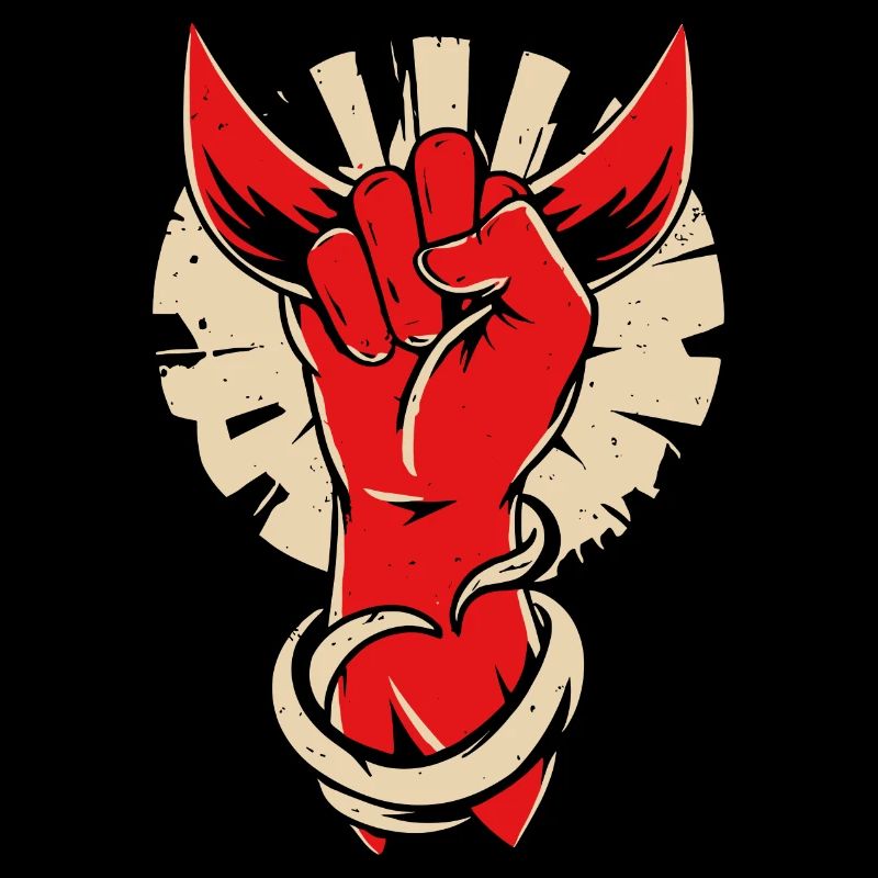 Devil horns hand