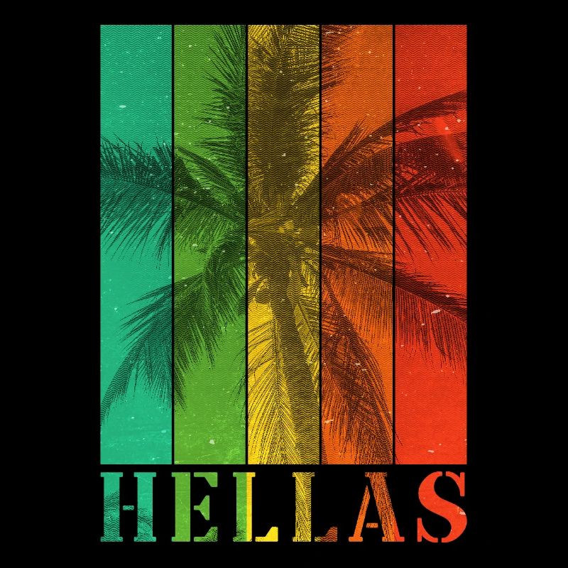 Grèce Hellas Été Palmiers Plage Mer