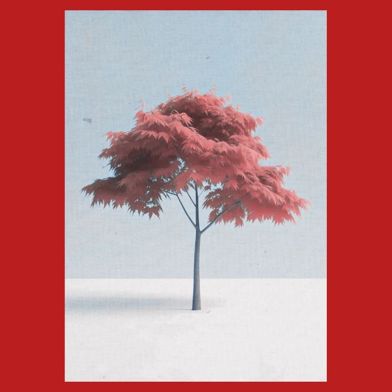 Minimal Japanese Maple Tree Art