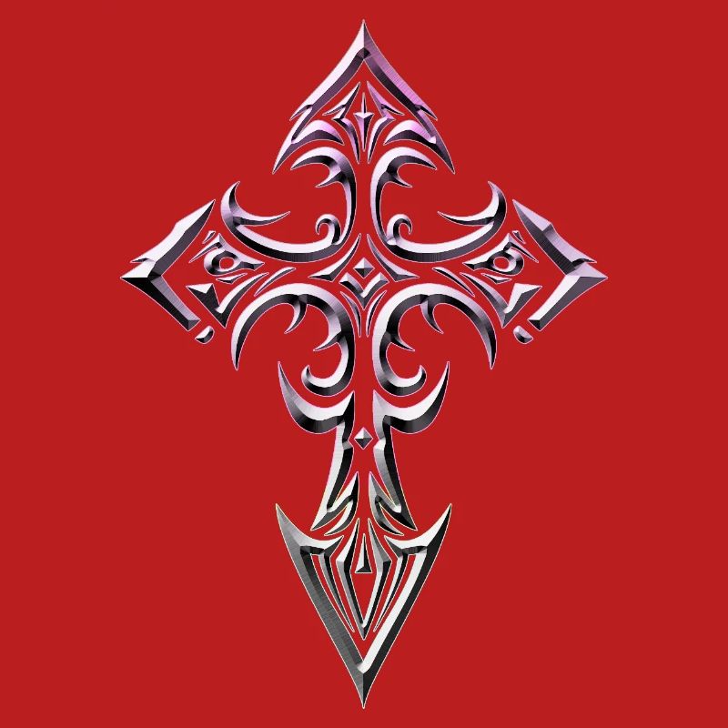 Gradient Gothic Cross Glyph