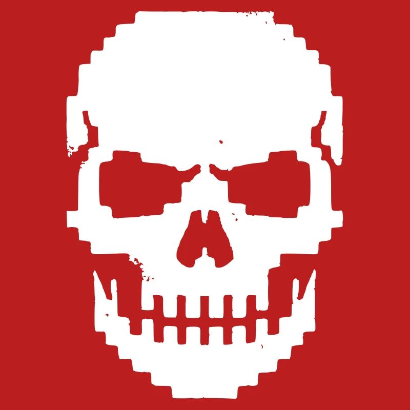 Pixel Skull Jaw 8-Bit