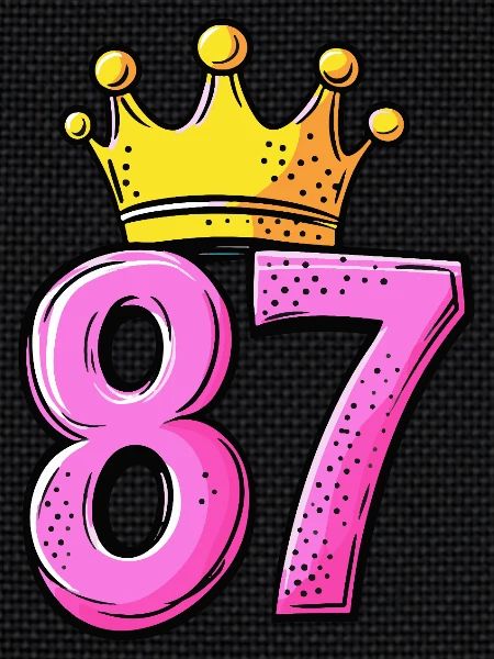 87 Numéro Jersey Couronne