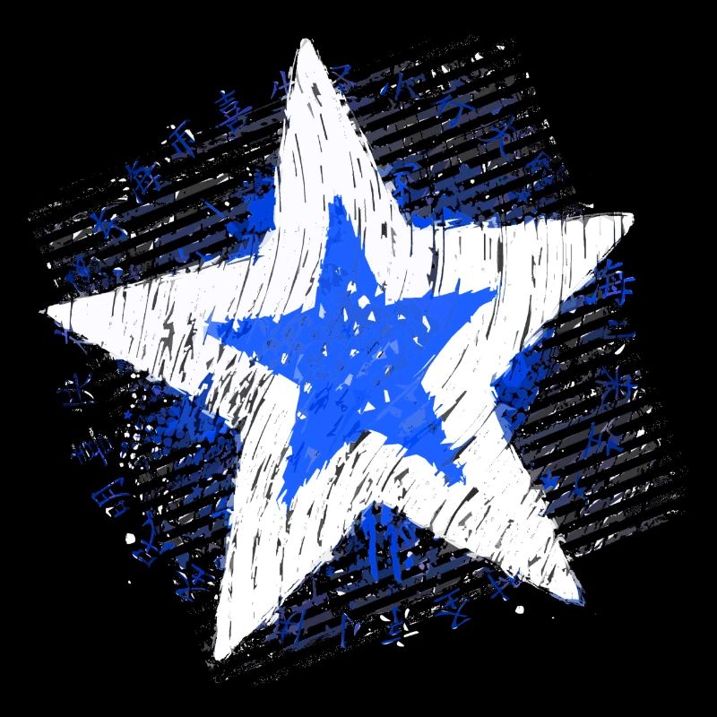 Big Star (Stern, weiß/blau)