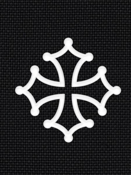 croix occitane 3D blanche