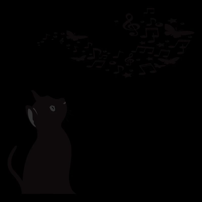 Cat with music notes