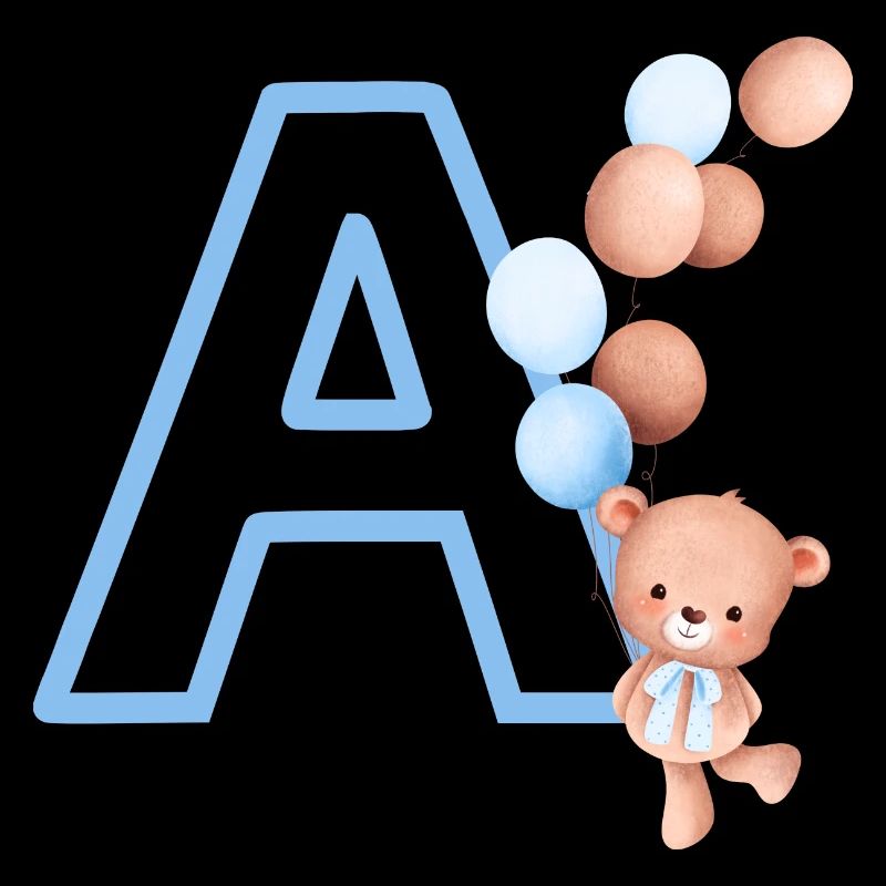 Lettre a bleue ours