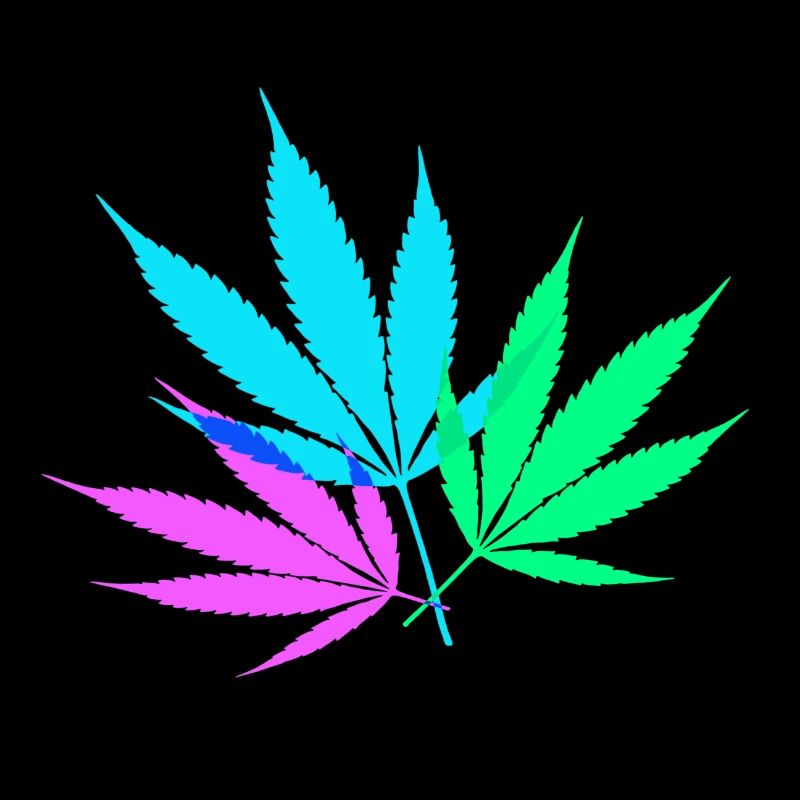 Bunte Hanfblätter
