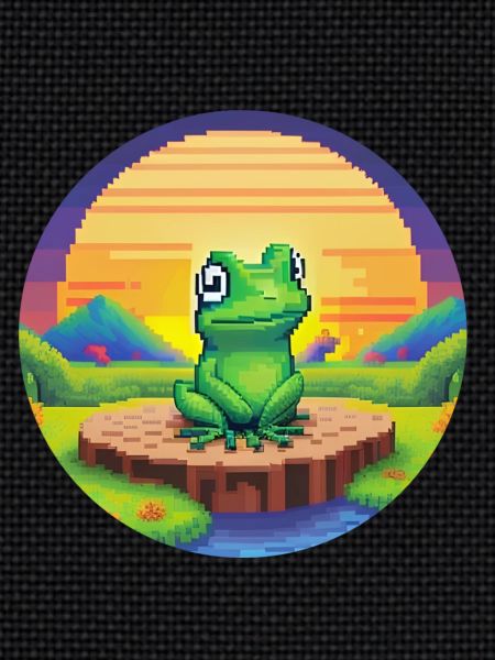 Retro Pixel Frog