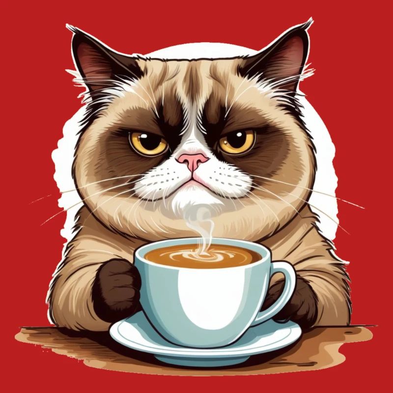Grumpy Morning Cat