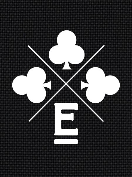 Letter e lucky clover