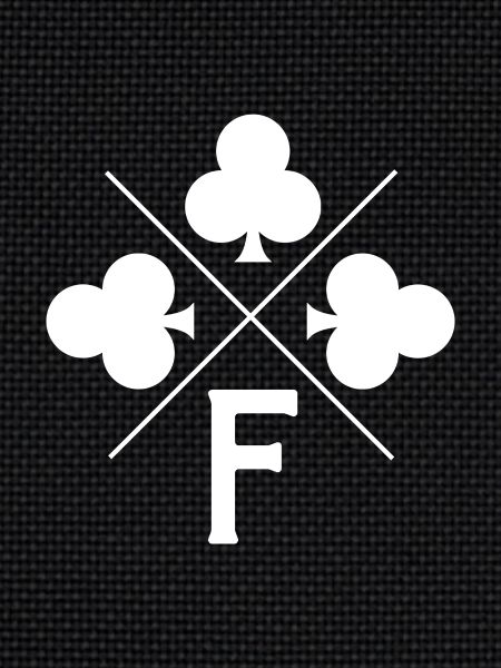 Letter f lucky clover