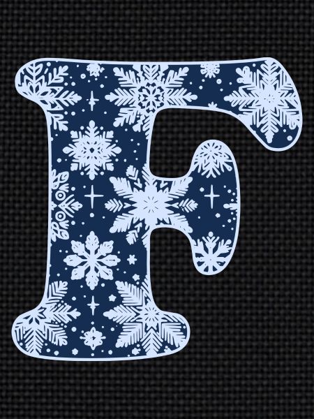 Letter F Snowflakes