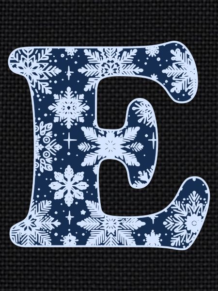 Letter E Snowflakes